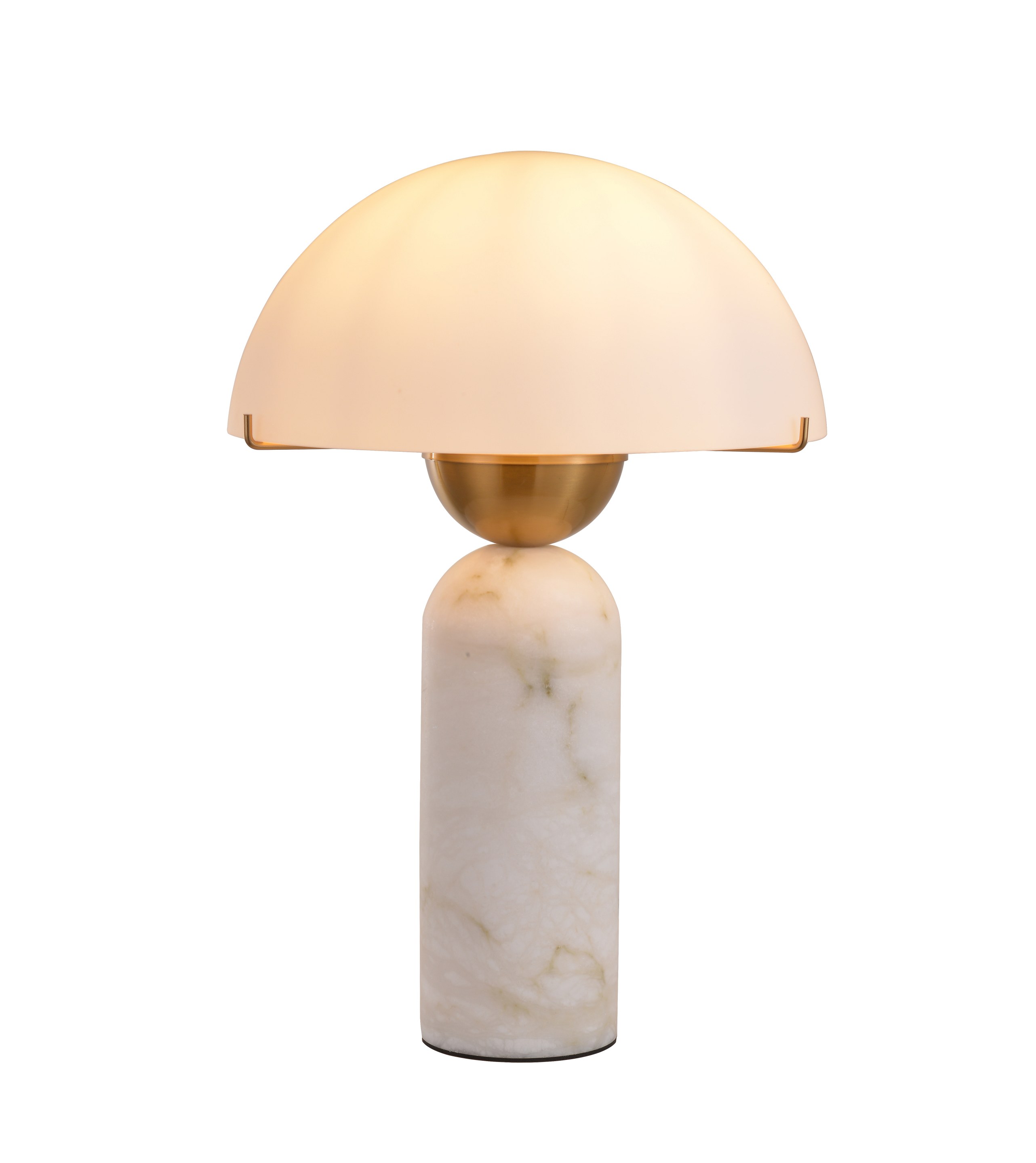 Alabastrová stolní lampa s houbami