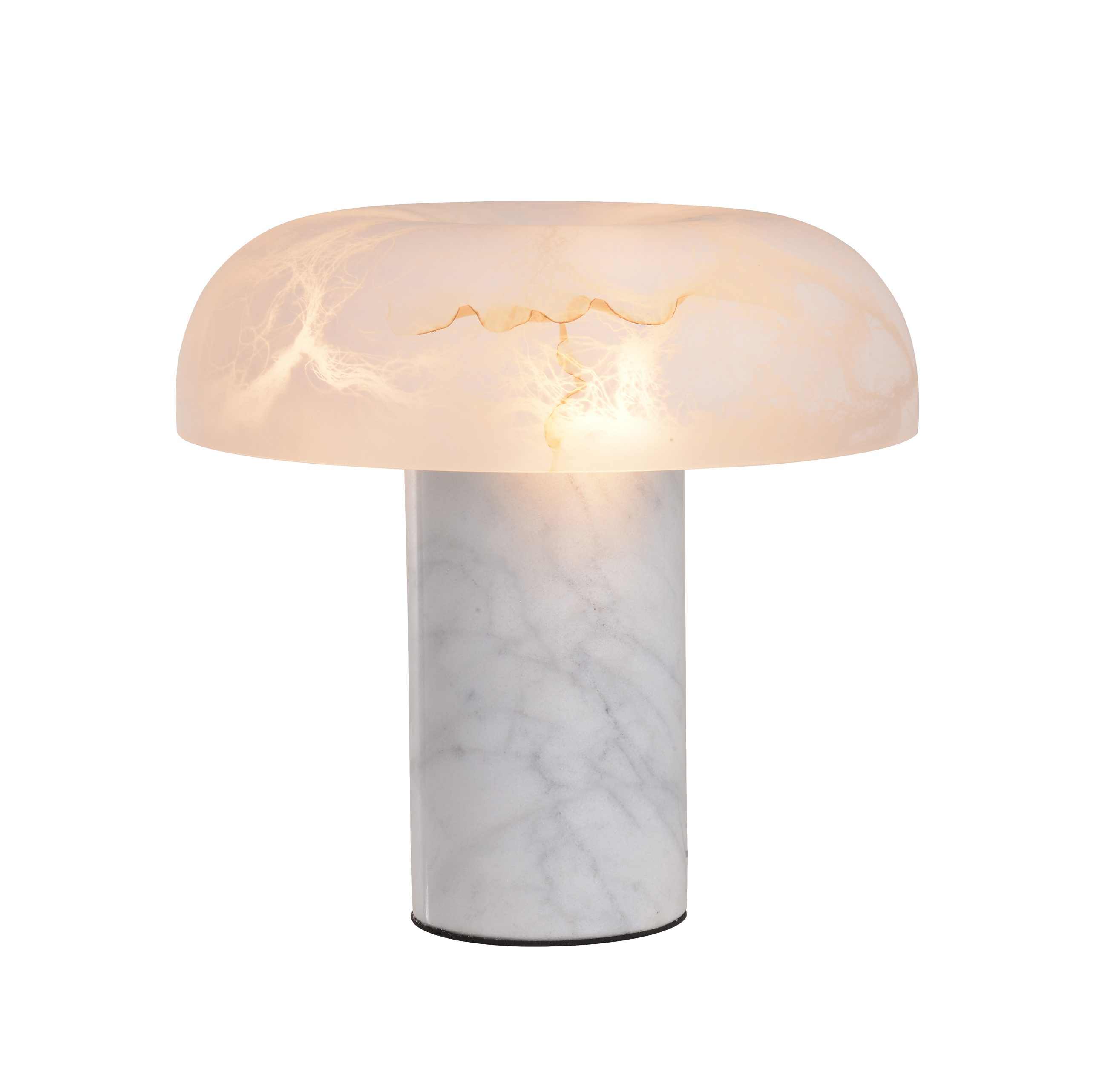 Dekorativní houbová alabastrová stolní lampa