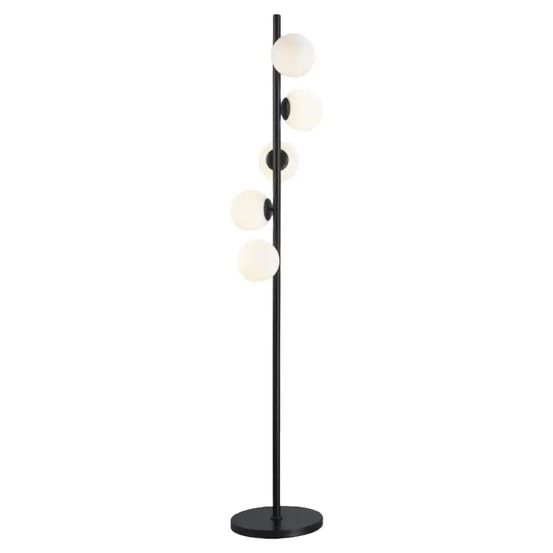 Moderní stojací lampa z matného skla Globe