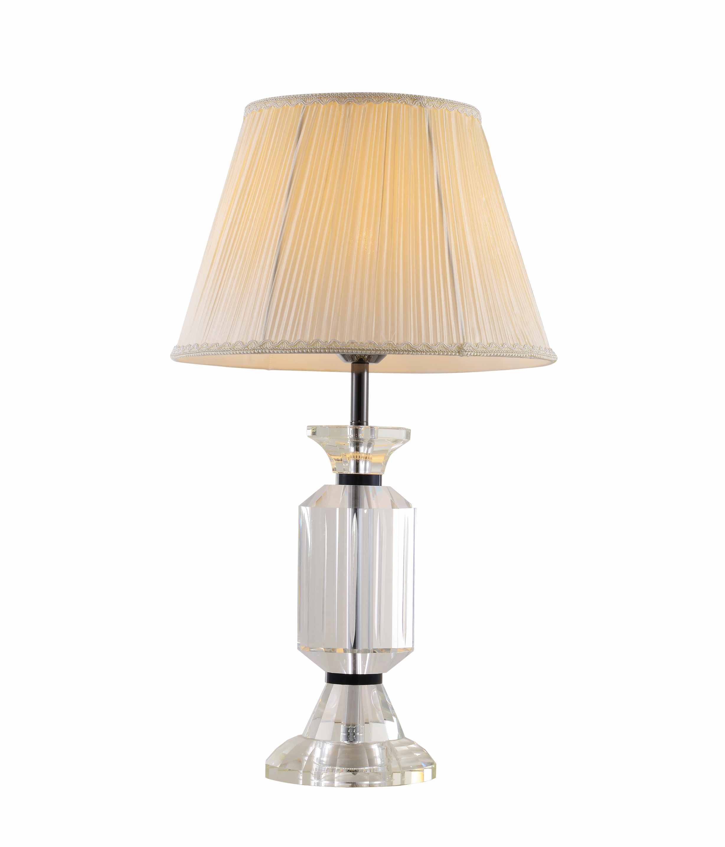 Luxusní čirá křišťálová stolní lampa