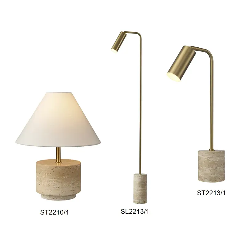 Travertinová stojací lampa